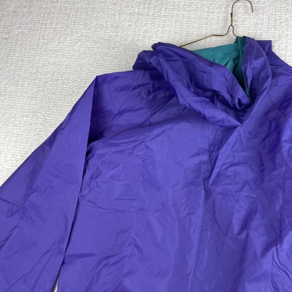 VTG Sierra Designs Medium Nylon Retro Purple Full Zip Hooded Windbreaker Jacket - Picture 14 of 16